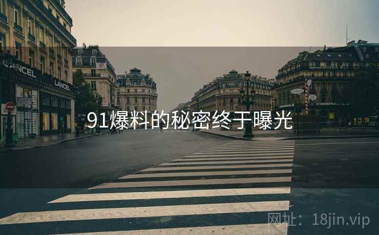 91爆料的秘密终于曝光