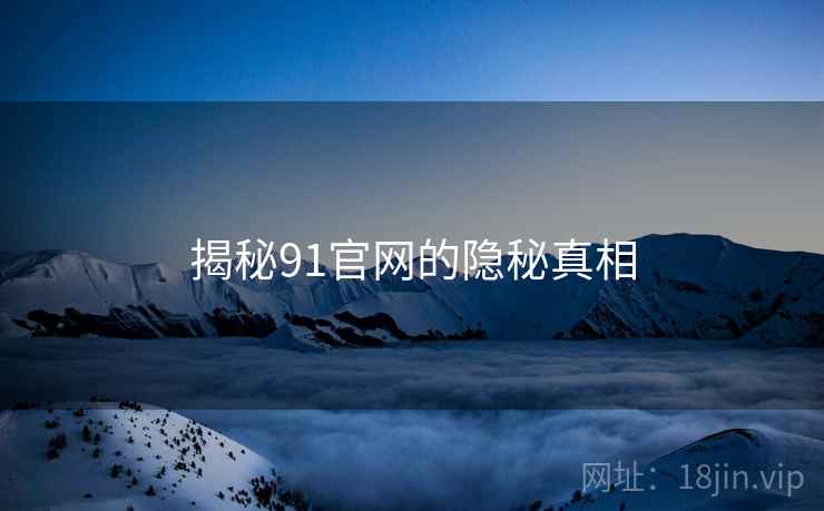揭秘91官网的隐秘真相