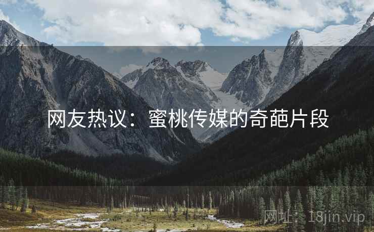 网友热议：蜜桃传媒的奇葩片段